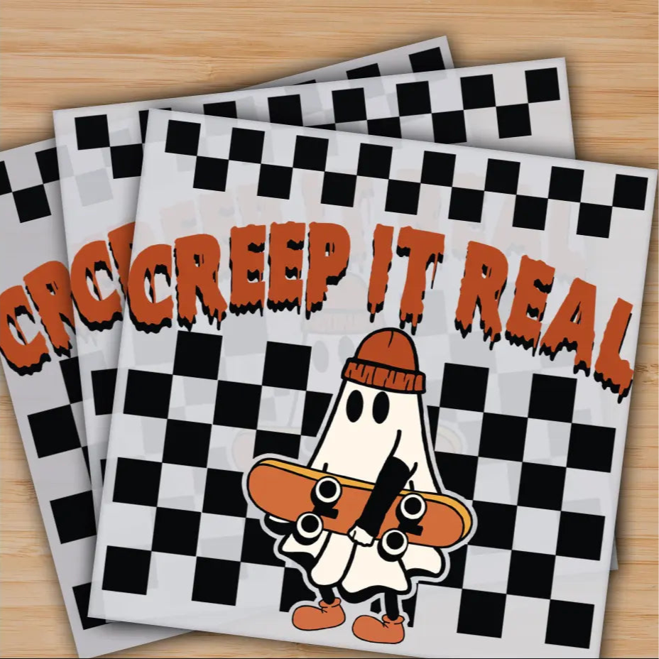 Creep It Real Cute Ghost Happy Halloween Ready to Press Personalized Gifts Sublimation DTF Prints Trendy DTF Prints