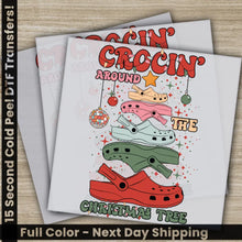 Load image into Gallery viewer, Crocin’ Around The Christmas Tree DTF Transfers Ready to Press Personalized Gifts Direct to Film Sublimation Screen
