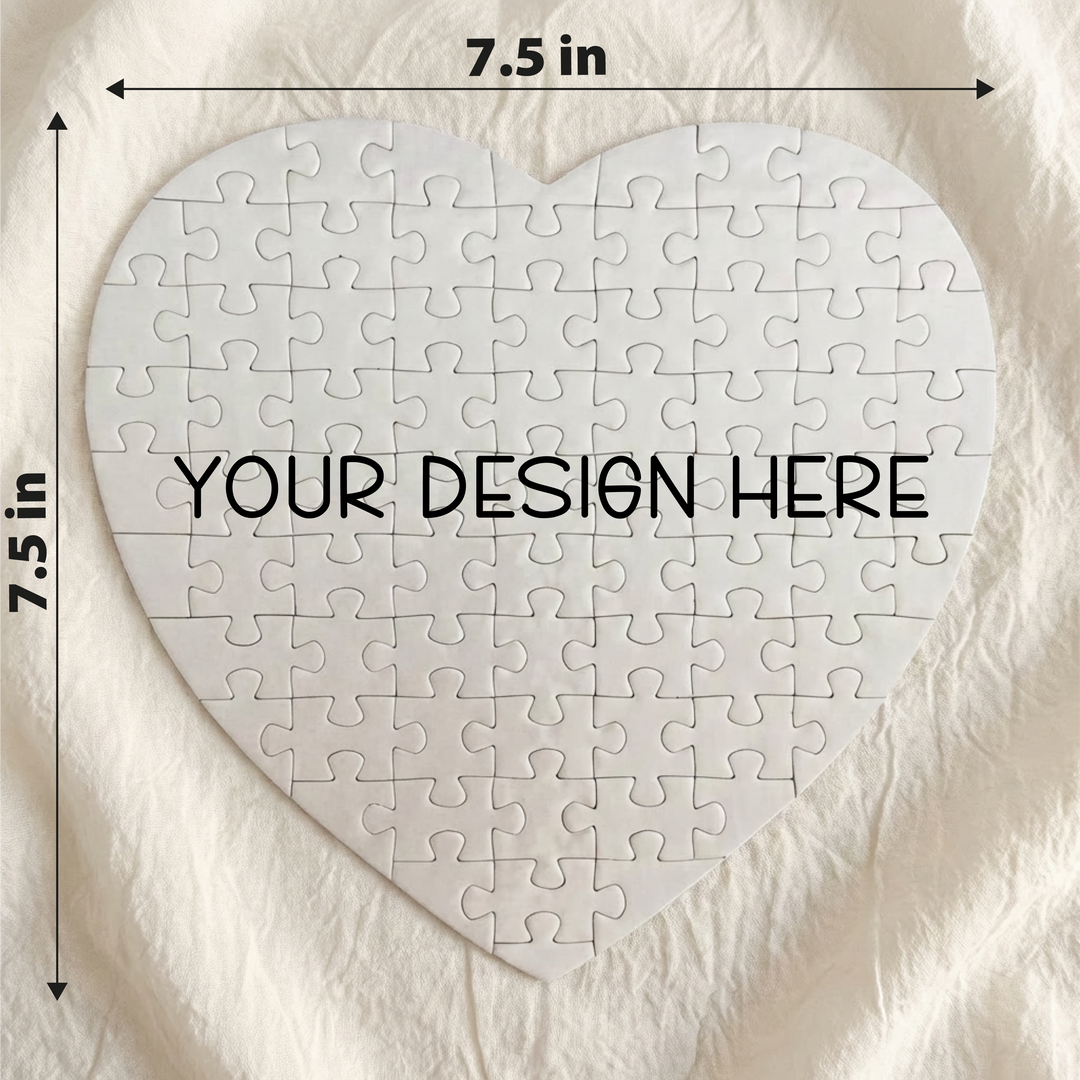 Custom heart shaped photo puzzle personalized gift for couples anniversary and valentines day