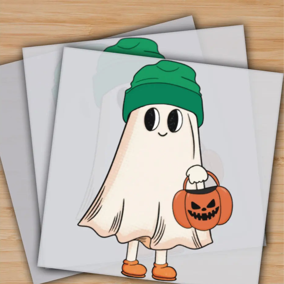 Cute ghost Halloween Ghost Coffee,Ready to Press Personalized Gifts Sublimation DTF Prints Trendy DTF Prints Ready