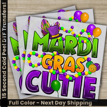 Load image into Gallery viewer, Cutie Bead Hat Mardi Gras Transfers Ready to Press Personalized DTF Transfers Mardi Gras Gifts High Quality Heat Press
