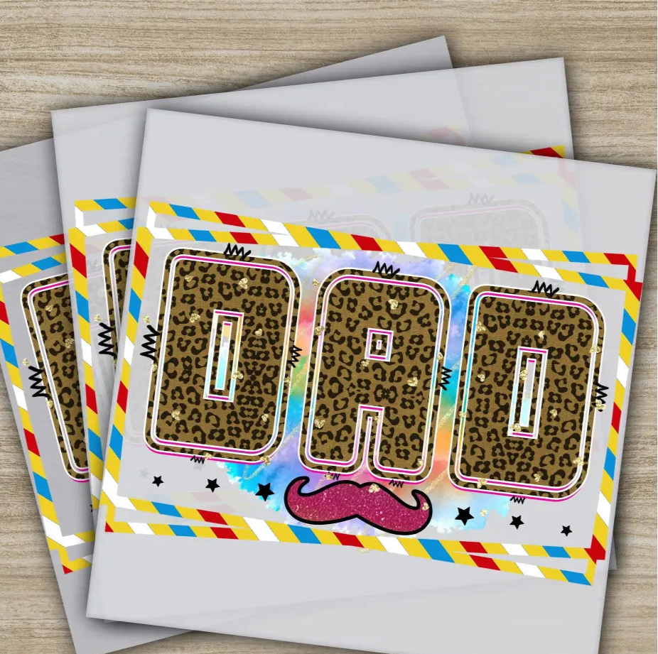 Dad Fathers Day Transfers Ready to Press Personalized DTF Transfers Father’s Day Gifts Heat Press DTF Transfers