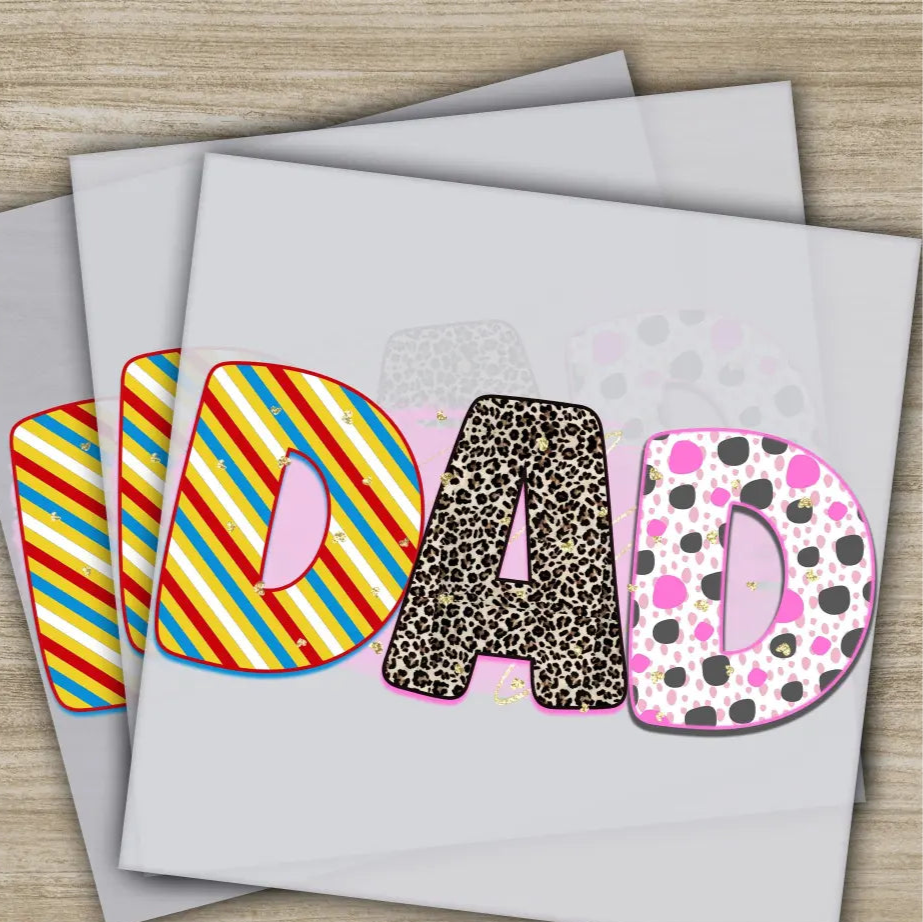 Dad Fathers Day Transfers Ready to Press Personalized DTF Transfers Father’s Day Gifts Heat Press DTF Transfers