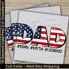 Load image into Gallery viewer, Dad Man Fathers Day Transfers Ready to Press Personalized DTF Transfers Father’s Day Gifts Heat Press DTF Transfers
