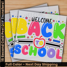 Load image into Gallery viewer, a set of three back to school greeting cards
