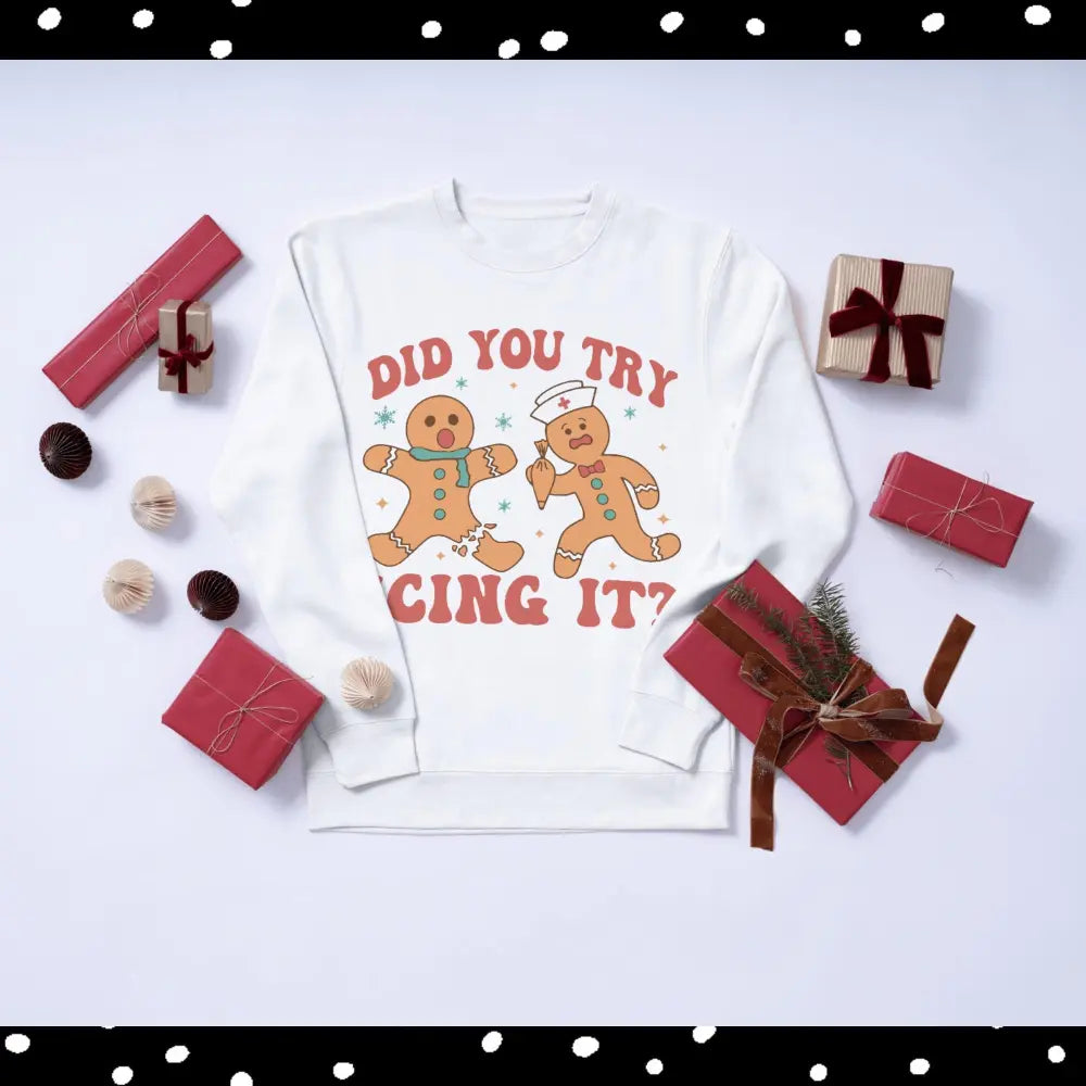 Did You Try Icing It Christmas DTF Transfers Ready to Press Direct to Film,Sublimation Screen Prints,Fast