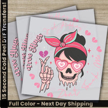 Load image into Gallery viewer, Don’t Touch Me Skull Anti Valentine Valentine’s Day Transfers Ready to Press Valentines Gifts High Quality Heat
