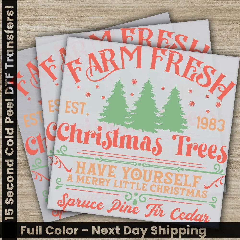 DTF Christmas Transfers Personalized Gifts High Quality Screen Prints Fast Shipping Ready to Press