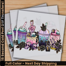 Load image into Gallery viewer, a set of three greeting cards with a picture of different drinks
