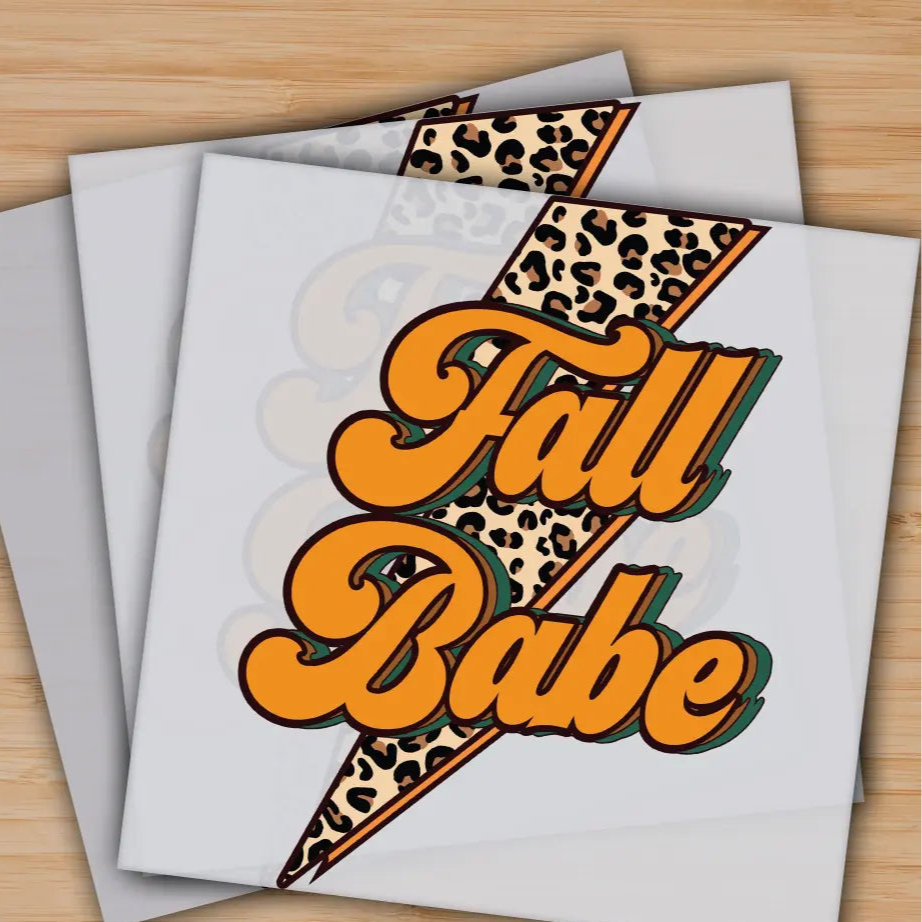 Fall Babe Autumn Ready to Press Personalized Gifts Sublimation DTF Prints Trendy DTF Prints Ready for Press High