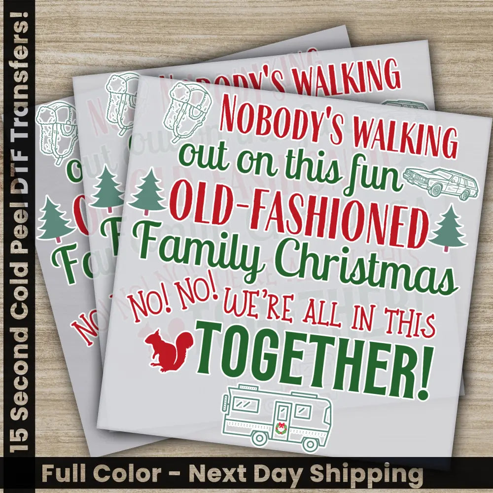 Family Christmas DTF Transfers Ready to Press Personalized Gifts Direct to Film Sublimation Screen Prints Fast Shipping