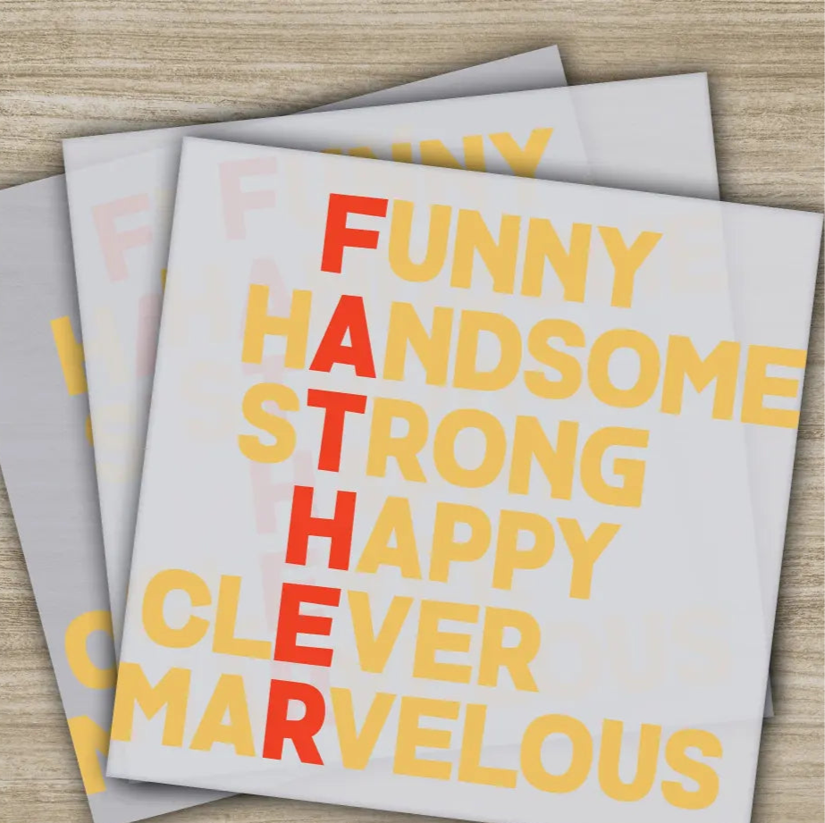 Father Funny Cool Dad Fathers Day Transfers Ready to Press Personalized DTF Transfers Father’s Day Gifts Heat Press DTF