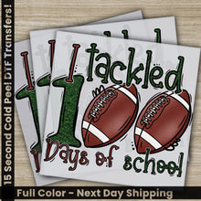 Load image into Gallery viewer, Football Ball 100 Days Of School Transfers Ready to Press Personalized DTF Transfers 100 Days Of School Gifts Heat
