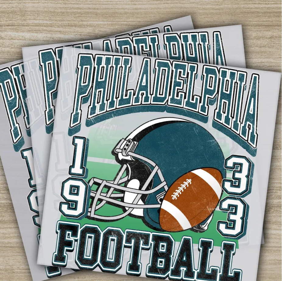 Football Philadelphia American Football Transfers Ready to Press Personalized DTF Transfers Sport Gifts Heat Press DTF
