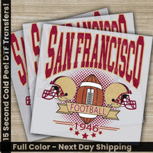 Load image into Gallery viewer, Football San Francisco American Football Transfers Ready to Press Personalized DTF Transfers Sport Gifts Heat Press DTF
