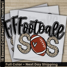 Load image into Gallery viewer, Football Sister Leopard American Football Transfers Ready to Press Personalized DTF Transfers Sport Gifts Heat Press
