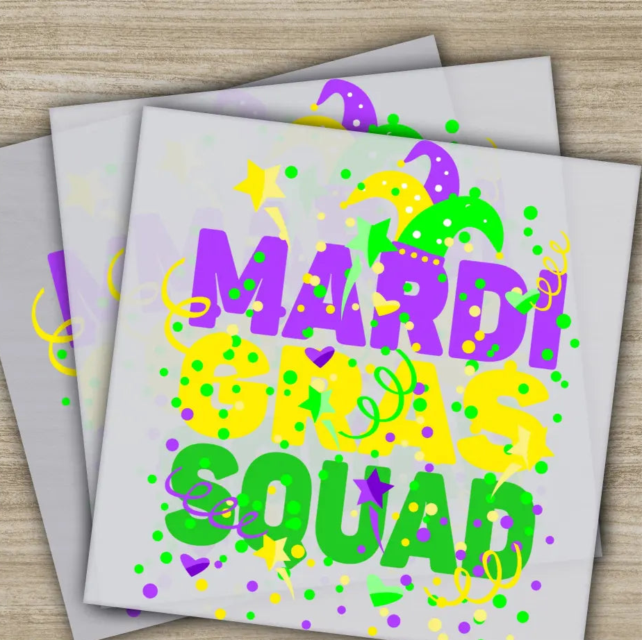 Funny Mardi Gras Party Costume Mardi Gras Transfers Ready to Press Personalized DTF Transfer Mardi Gras Gifts Heat