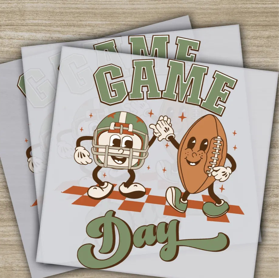Game Day Football Season American Football Transfers Ready to Press Personalized DTF Transfers Sport Gifts Heat Press