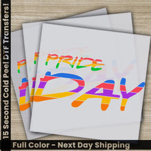 Load image into Gallery viewer, Gay Pride LGBTQ Rainbow Trans Rights Top Pride Day Ready to Press Personalized DTF Transfer High Quality Heat Press DTF
