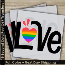 Load image into Gallery viewer, Gay Pride LGBTQ Rainbow Trans Rights Top Pride Flag Ready to Press Personalized DTF Transfer High Quality Heat Press
