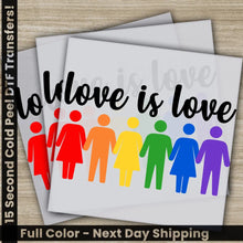 Load image into Gallery viewer, Gay Pride LGBTQ Rainbow Trans Rights Top Pride Flag Ready to Press Personalized DTF Transfer High Quality Heat Press
