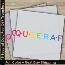 Load image into Gallery viewer, Gay Pride LGBTQ Rainbow Trans Rights Top Pride Flag Ready to Press Personalized DTF Transfer High Quality Heat Press
