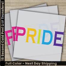 Load image into Gallery viewer, Gay Pride LGBTQ Rainbow Trans Rights Top Pride Flag Ready to Press Personalized DTF Transfer High Quality Heat Press
