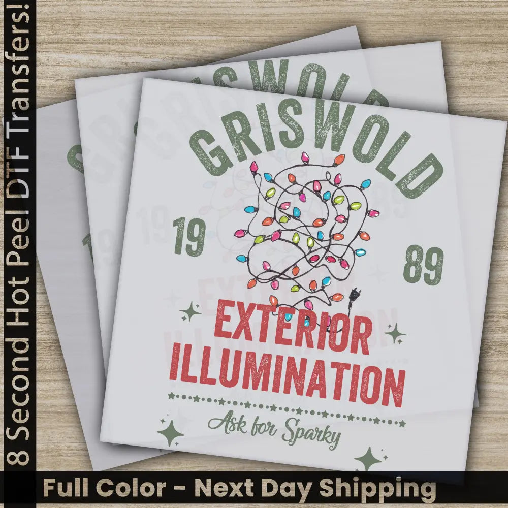 Griswold Christmas DTF Transfers Ready to Press Personalized Gifts Direct to Film Sublimation Screen Prints Fast