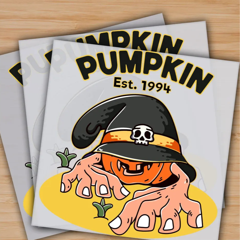 Halloween Pumpkin Ready to Press Personalized Gifts Sublimation DTF Prints Trendy DTF Prints Ready for Press High