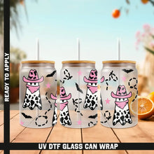 Load image into Gallery viewer, Halloween Pumpkin Spooky Season UV DTF Wrap For Glass Cup 16oz Glass Cup Cute Stickers For Cups Gift Sticker Cup
