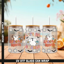 Load image into Gallery viewer, Halloween Pumpkin Spooky Season UV DTF Wrap For Glass Cup 16oz Glass Cup Cute Stickers For Cups Gift Sticker Cup
