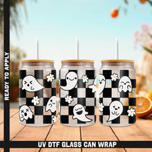 Load image into Gallery viewer, a set of three halloween themed can wraps on a wooden table
