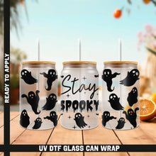 Load image into Gallery viewer, Halloween Pumpkin Spooky Season UV DTF Wrap For Glass Cup 16oz Glass Cup Cute Stickers For Cups Gift Sticker Cup
