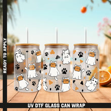 Load image into Gallery viewer, a set of three glasses with cats on them
