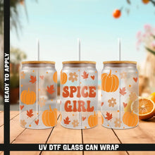 Load image into Gallery viewer, Halloween Pumpkin Spooky Season UV DTF Wrap For Glass Cup 16oz Glass Cup Cute Stickers For Cups Gift Sticker Cup
