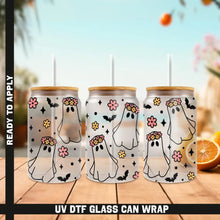 Load image into Gallery viewer, Halloween Pumpkin Spooky Season UV DTF Wrap For Glass Cup 16oz Glass Cup Cute Stickers For Cups Gift Sticker Cup
