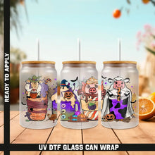 Load image into Gallery viewer, Halloween Pumpkin Spooky Season UV DTF Wrap For Glass Cup 16oz Glass Cup Cute Stickers For Cups Gift Sticker Cup
