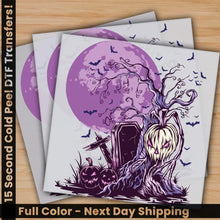 Load image into Gallery viewer, Halloween Purple Night Pumpkin Ready to Press Personalized Gifts Sublimation DTF Prints Trendy DTF Prints Ready
