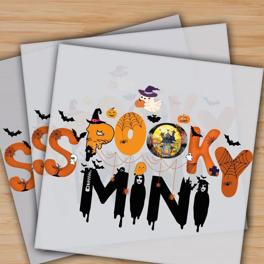 Halloween Spooky Mini Ready to Press Personalized Gifts Sublimation DTF Prints Trendy DTF Prints Ready for Press High