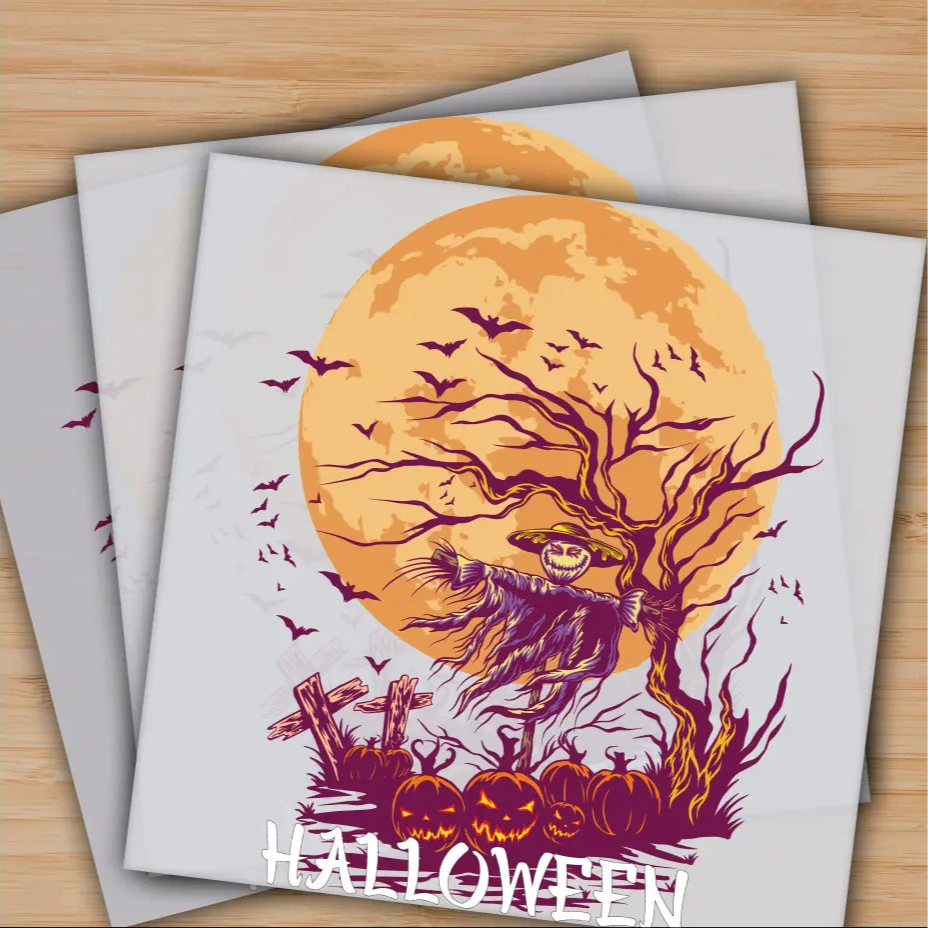 Halloween Spooky Night Ready to Press Personalized Gifts Sublimation DTF Prints Trendy DTF Prints Ready for Press High