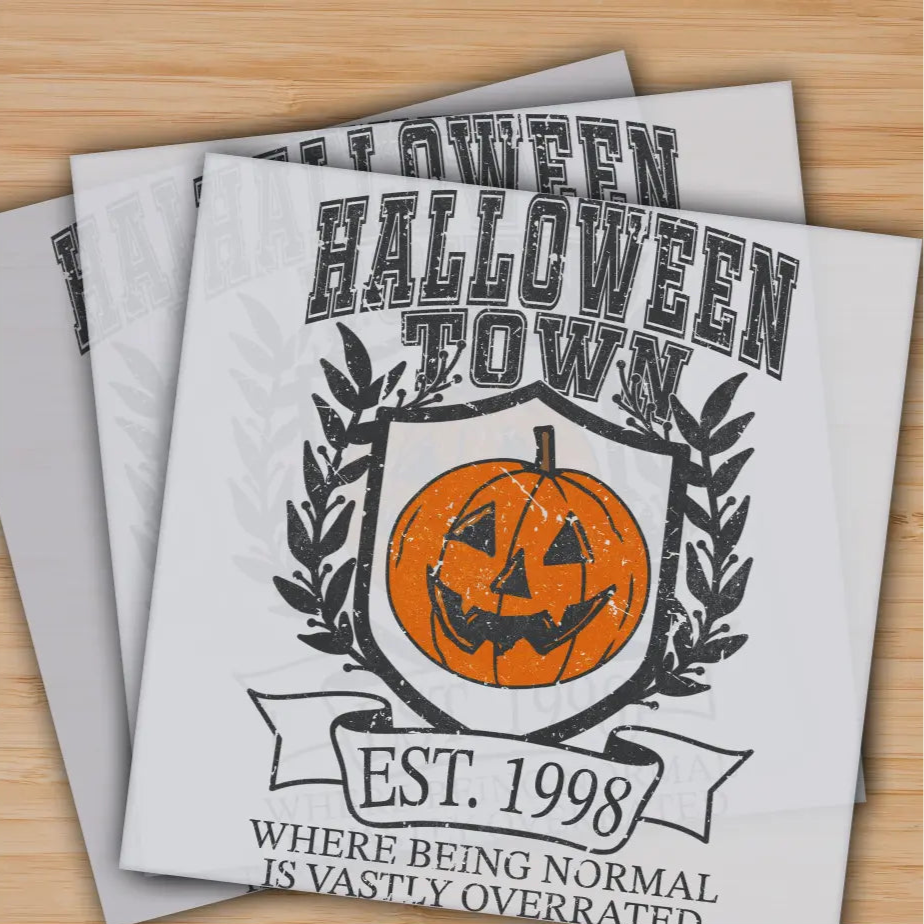 Halloween Town Spooky Pumpkin Ready to Press Personalized Gifts Sublimation DTF Prints Trendy DTF Prints Ready