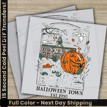 Load image into Gallery viewer, Halloween Town Transfers Ready to Press Personalized DTF Transfers For Family Gifts Heat Press DTF Transfers
