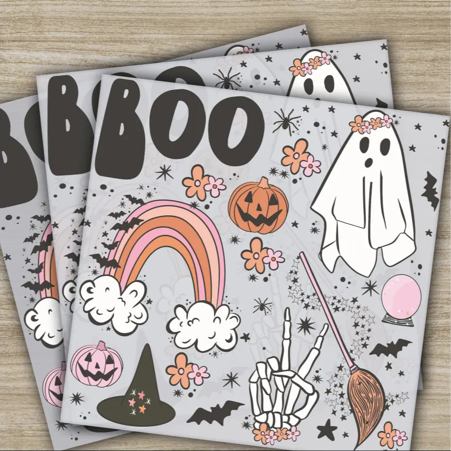 Halloween Transfers Ready to Press Personalized DTF Transfers For Family Gifts Heat Press DTF Transfers