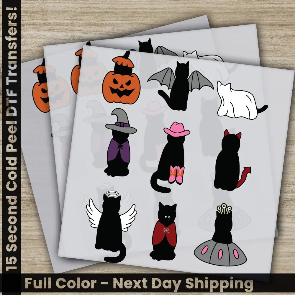 Halloween Transfers Ready to Press Personalized DTF Transfers For Family Gifts Heat Press DTF Transfers