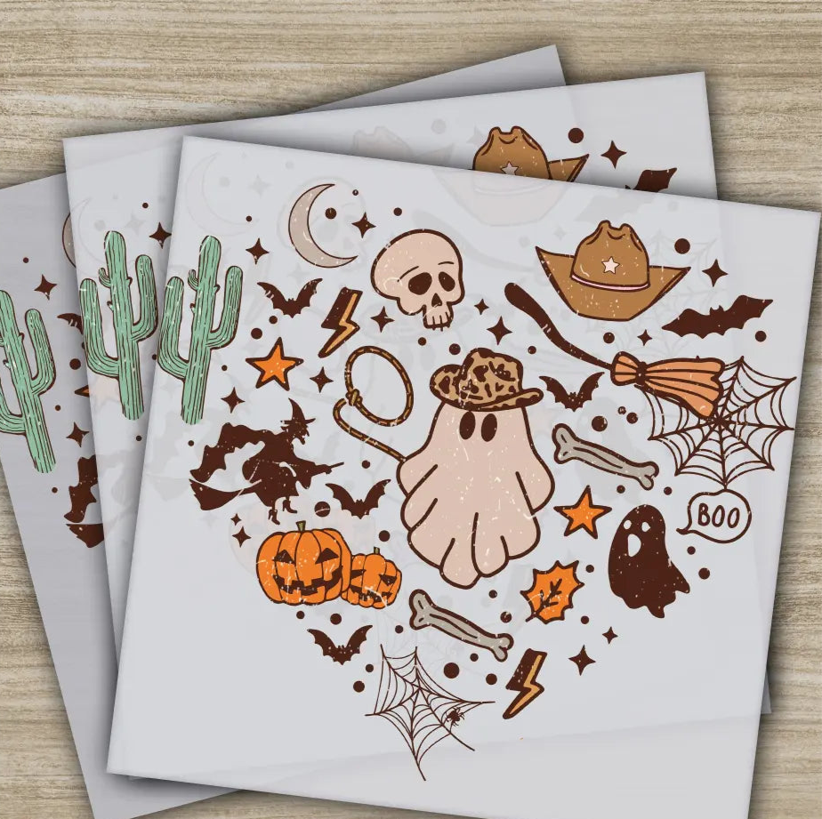 Halloween Transfers Ready to Press Personalized DTF Transfers For Family Gifts Heat Press DTF Transfers