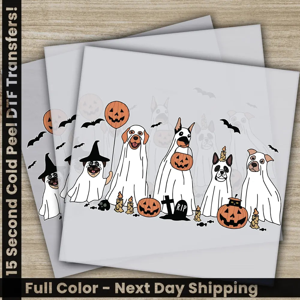 Halloween Transfers Ready to Press Personalized DTF Transfers For Family Gifts Heat Press DTF Transfers