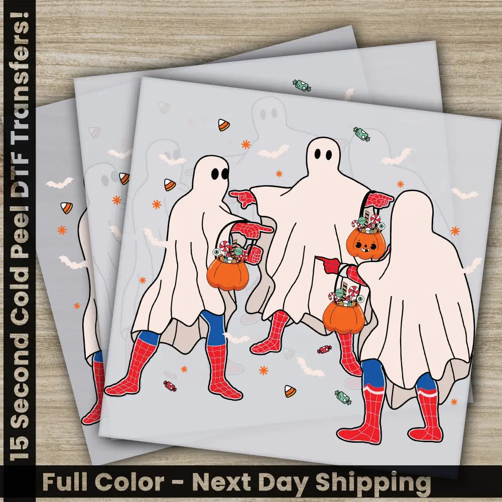 Halloween Transfers Ready to Press Personalized DTF Transfers For Family Gifts Heat Press DTF Transfers