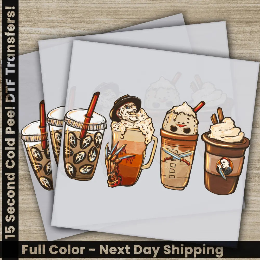 Halloween Transfers Ready to Press Personalized DTF Transfers For Family Gifts Heat Press DTF Transfers