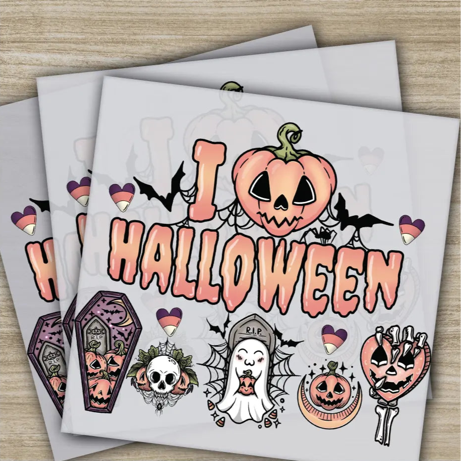 Halloween Transfers Ready to Press Personalized DTF Transfers For Family Gifts Heat Press DTF Transfers