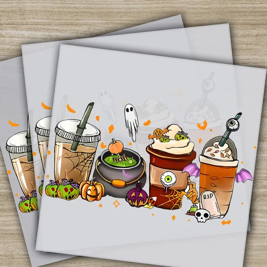 Halloween Transfers Ready to Press Personalized DTF Transfers For Family Gifts Heat Press DTF Transfers